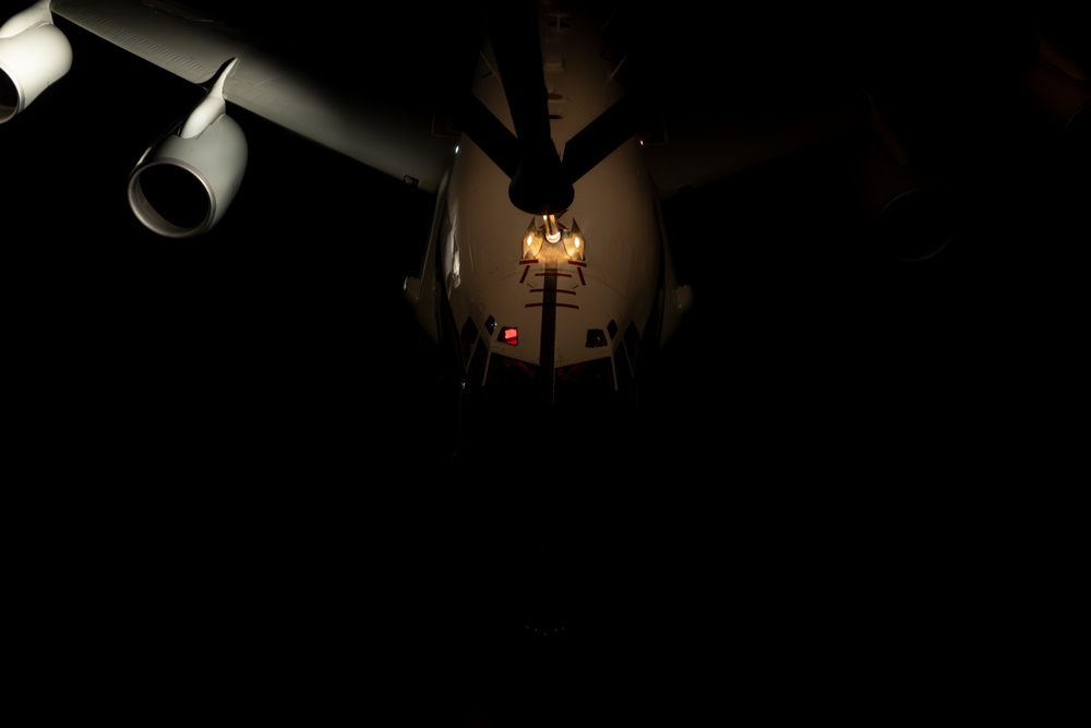 Always Listening: RAF RC-135 refuels with USAF KC-135 over USCENTCOM AOR