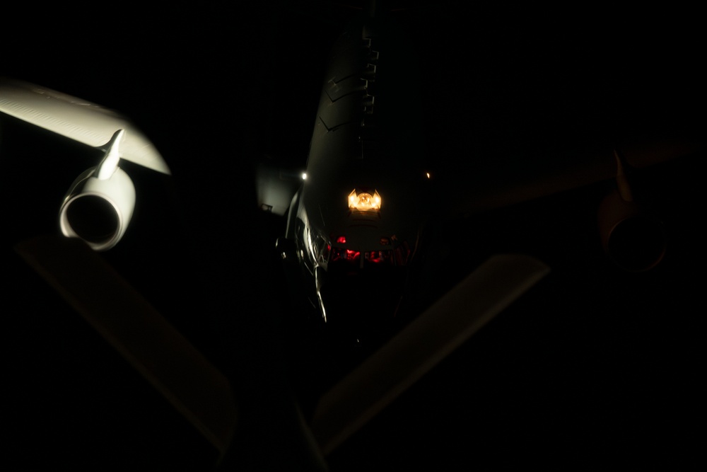 Always Listening: RAF RC-135 refuels with USAF KC-135 over USCENTCOM AOR