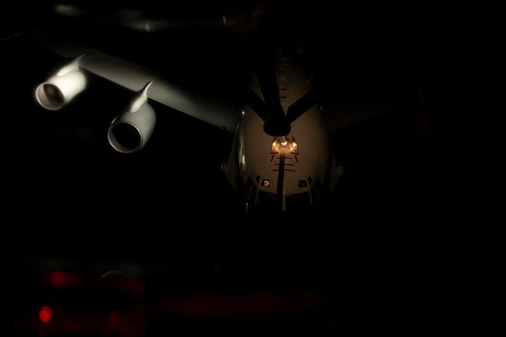 Always Listening: RAF RC-135 refuels with USAF KC-135 over USCENTCOM AOR