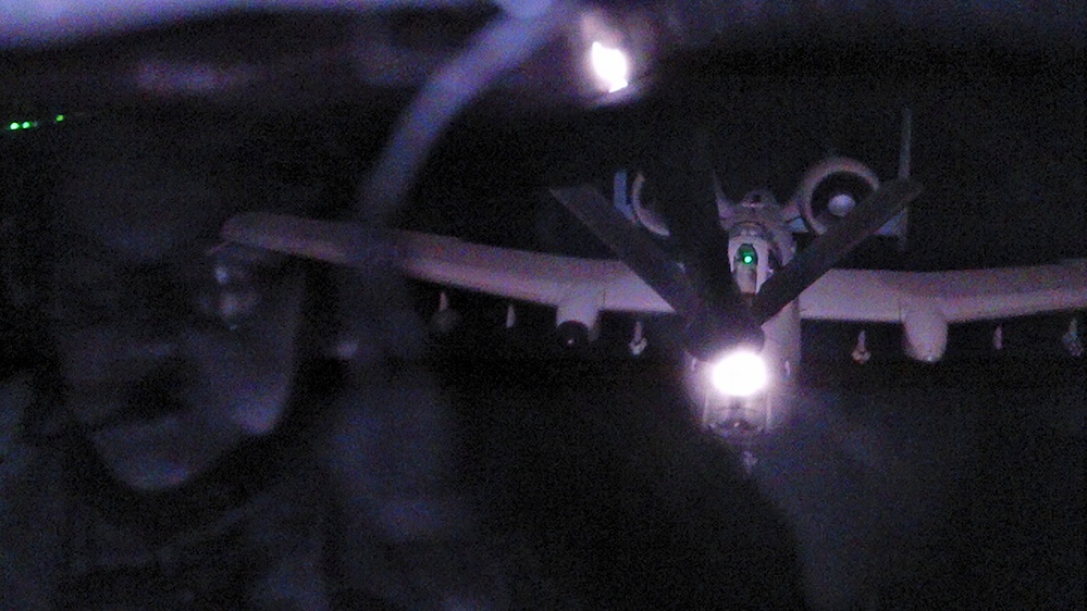Air Force Thunderbolt II's refuel over USCENTCOM AOR