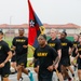 U.S. Army soldiers assigned to the 2nd Infantry Division participate in a division run as part of warrior week.
