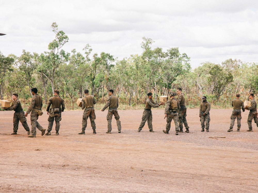 MRF-D 25.3: 2nd Bn., 1st Marines, VMM-363 conduct air assault rehearsals during Predator’s Walk
