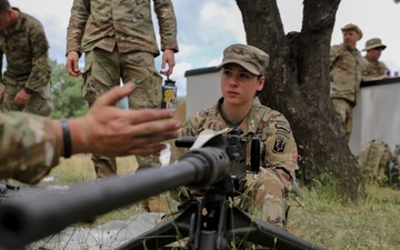 Soldiers prepare for a spur ride event during exercise Immediate Response 25