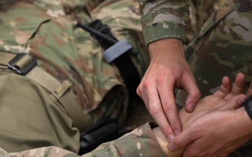 Soldiers prepare for a spur ride event during exercise Immediate Response 25