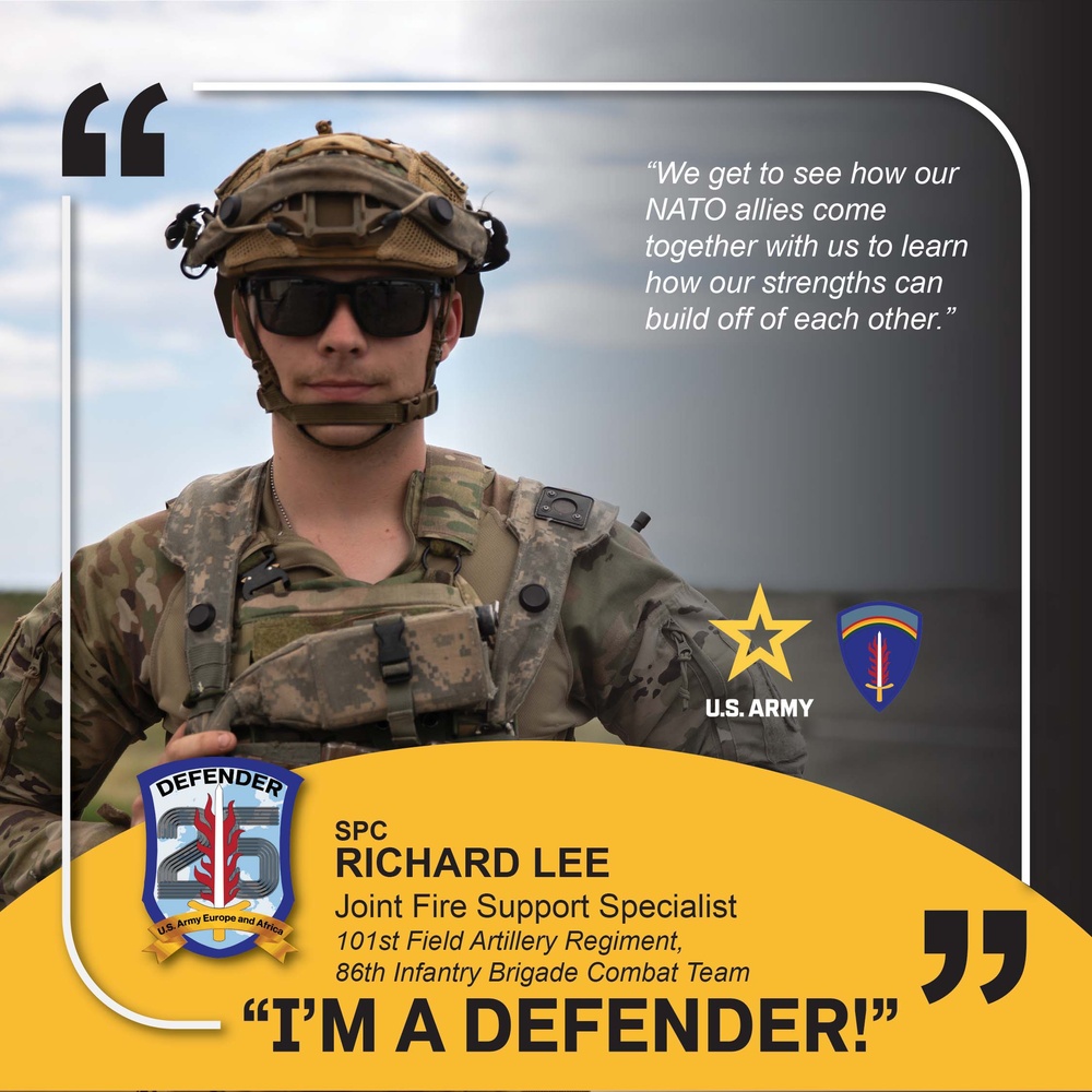 101st Field Artillery Regiment &quot;I'M A DEFENDER&quot; - Spc. Richard Lee