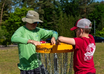 Local Boy Scout leads construction of disc golf course at Ramstein AB