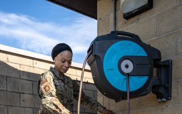Day in the life: 100th ARW command team integrates with 100th SFS military working dogs