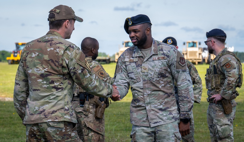Day in the life: 100th ARW command team integrates with 100th SFS military working dogs