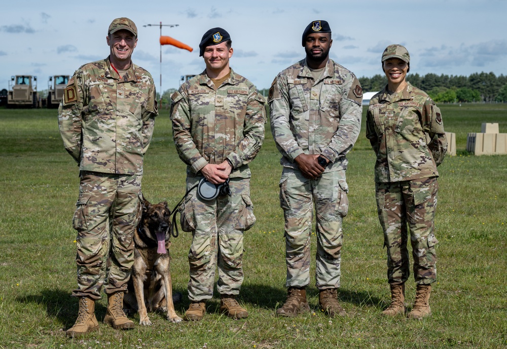 Day in the life: 100th ARW command team integrates with 100th SFS military working dogs