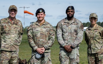 Day in the life: 100th ARW command team integrates with 100th SFS military working dogs