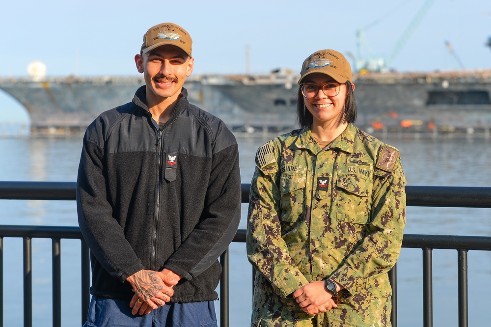 USS John C. Stennis Sailors Pose for Photo