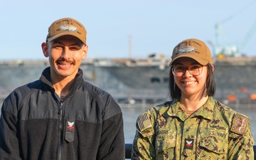 USS John C. Stennis Sailors Pose for Photo