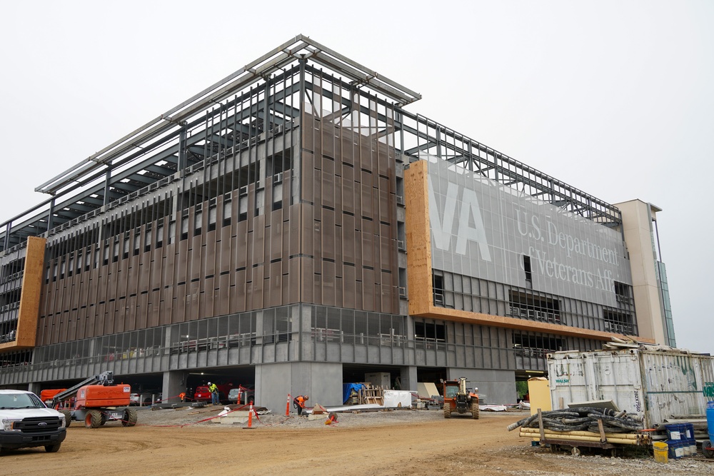 Construction work continues on the site of the Louisville VA Medical Center May 28, 2025
