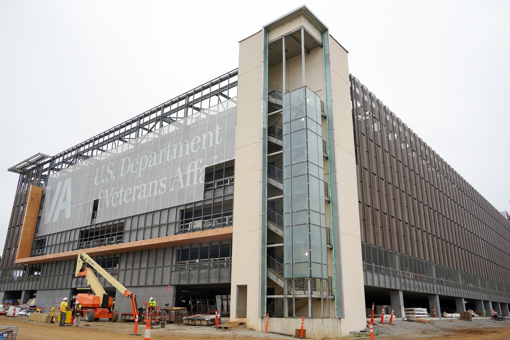 Construction work continues on the site of the Louisville VA Medical Center May 28, 2025