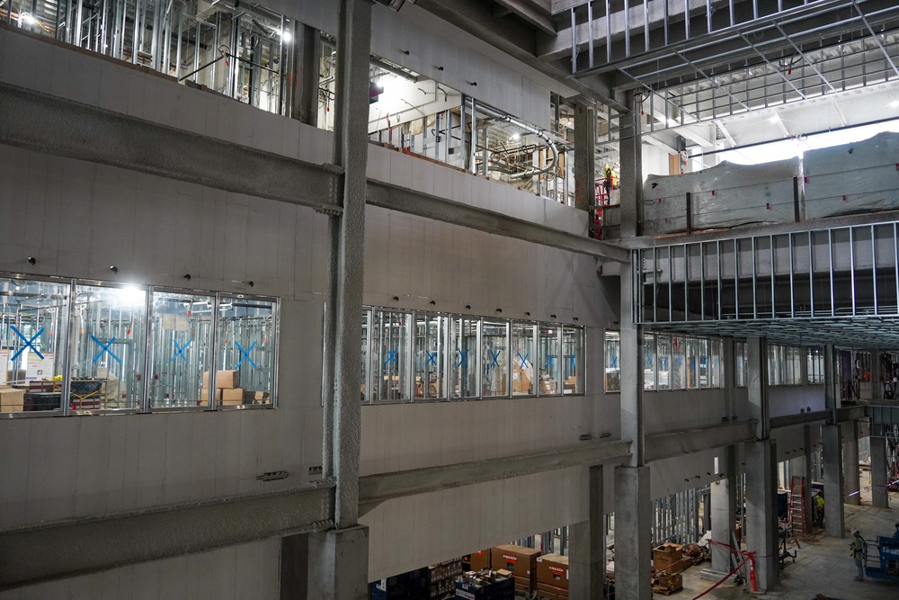 Construction work continues on the site of the Louisville VA Medical Center May 28, 2025