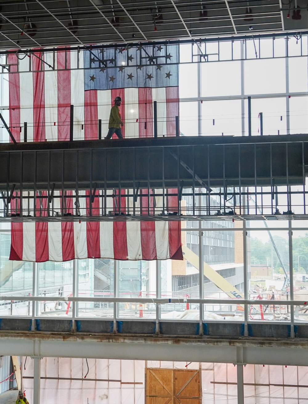 Construction work continues on the site of the Louisville VA Medical Center May 28, 2025
