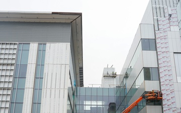 Construction work continues on the site of the Louisville VA Medical Center May 28, 2025