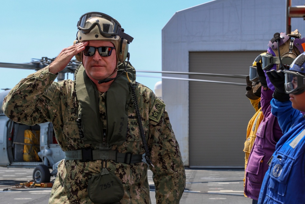 Rear Adm. Lofgren visits the USNS Comfort