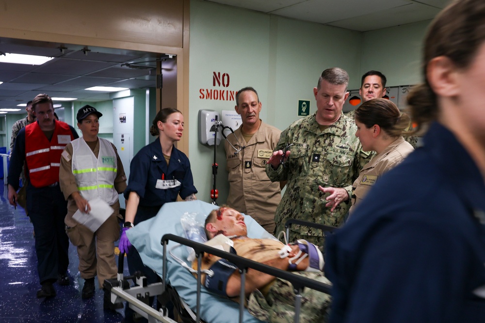 Rear Adm. Lofgren Visits the USNS Comfort