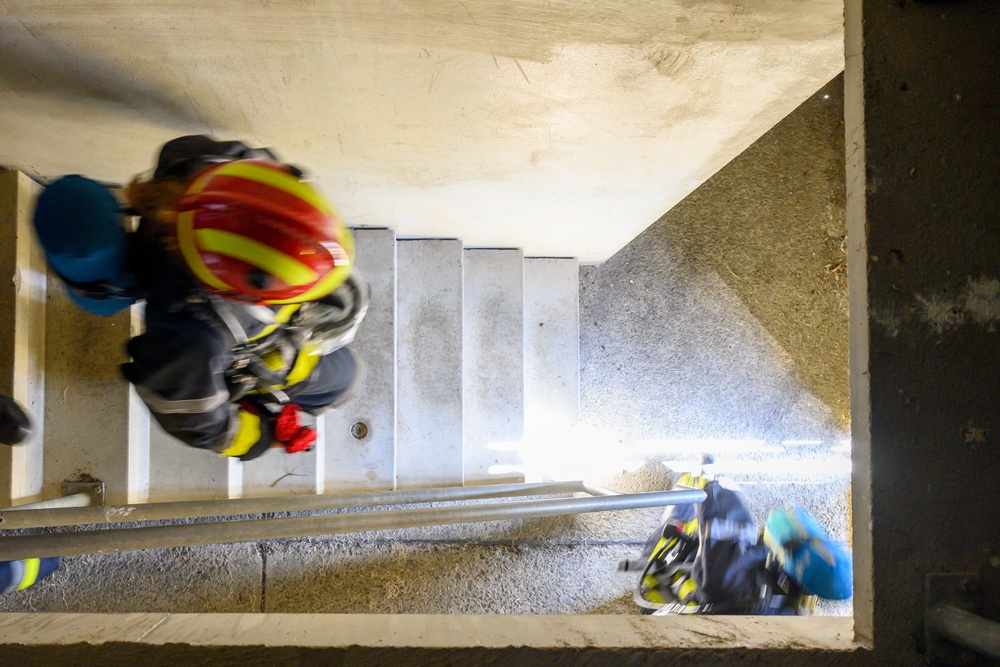 Firefighting Cross training between 424th ABS, Belgians &amp; Students