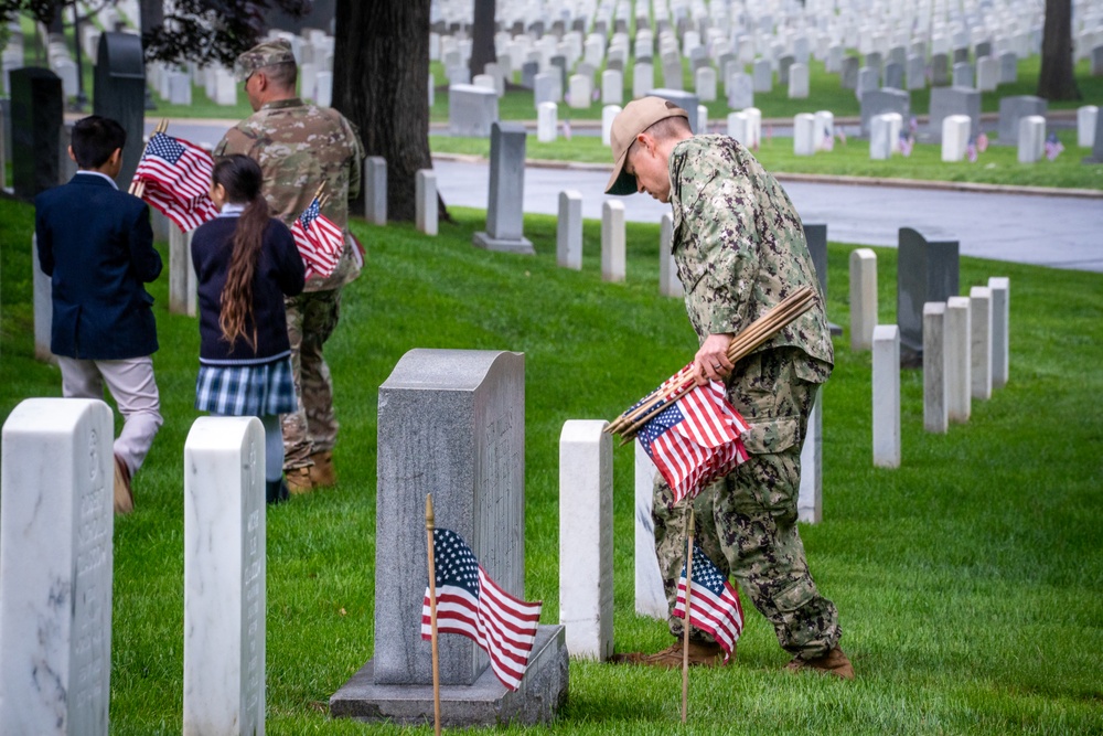 Chaplain Corps honors the fallen at Chaplains Hill during ‘Flags In’