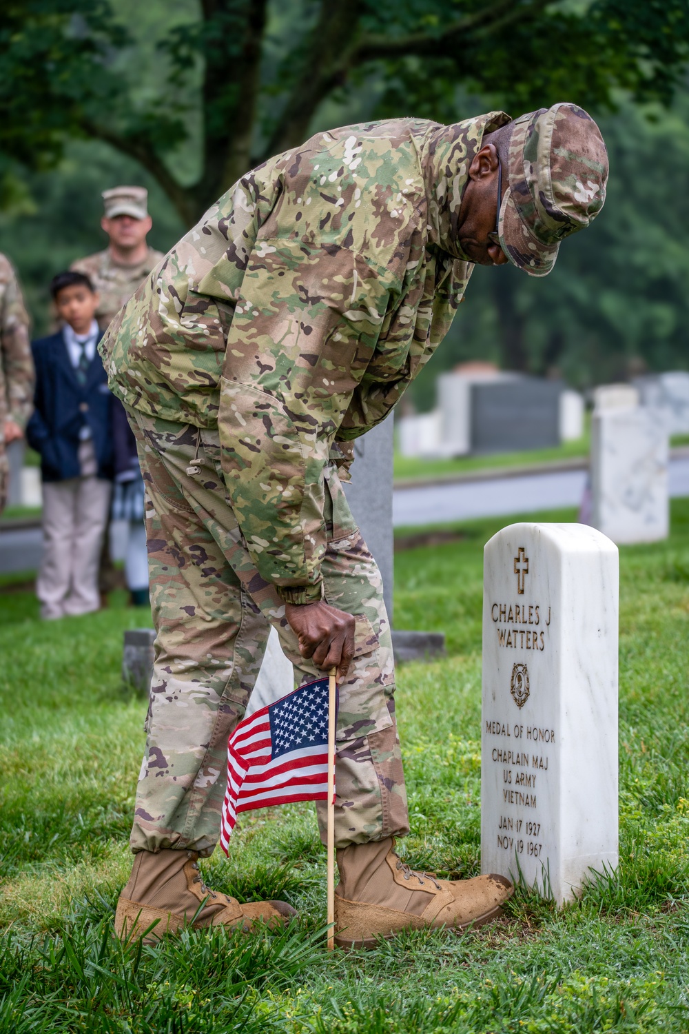 Chaplain Corps honors the fallen at Chaplains Hill during ‘Flags In’