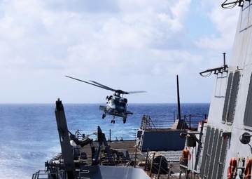 USS Gravely and U.S. Coast Guard Conduct Drug Interdiction in Caribbean Sea