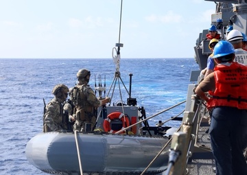 USS Gravely and U.S. Coast Guard Conduct Drug Interdiction in Caribbean Sea