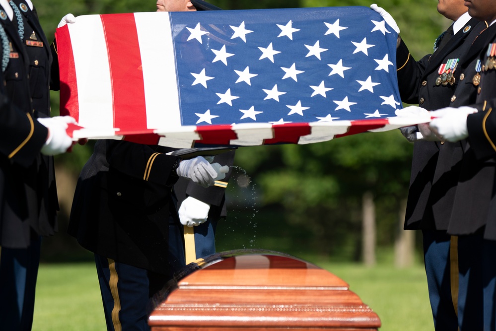 Full Military Funeral Honors with Escort are Conducted for U.S. Army Air Force Pvt. Bernard Curran in Section 62