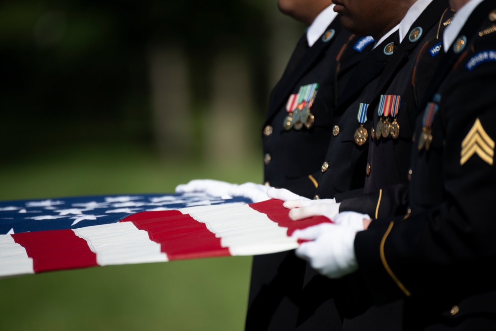 Full Military Funeral Honors with Escort are Conducted for U.S. Army Air Force Pvt. Bernard Curran in Section 62