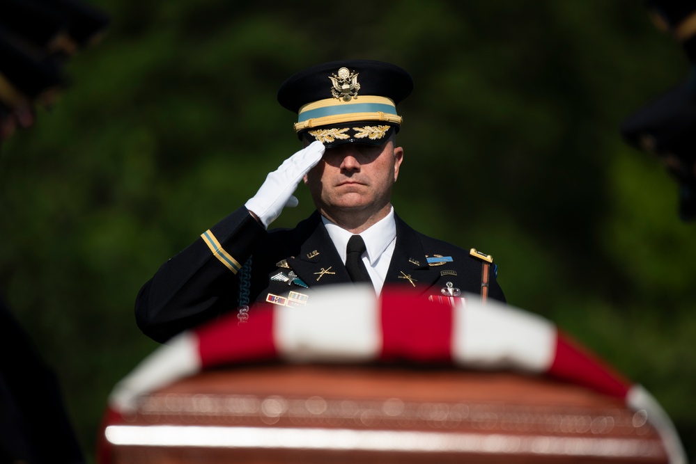 Full Military Funeral Honors with Escort are Conducted for U.S. Army Air Force Pvt. Bernard Curran in Section 62