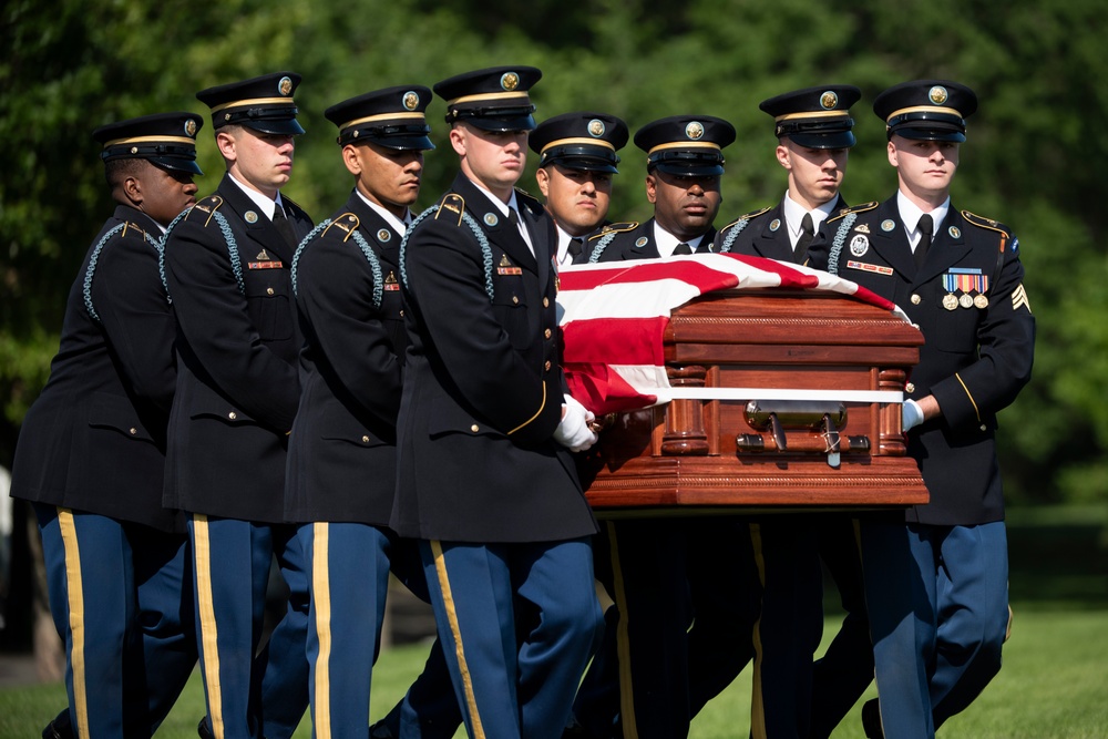 Full Military Funeral Honors with Escort are Conducted for U.S. Army Air Force Pvt. Bernard Curran in Section 62
