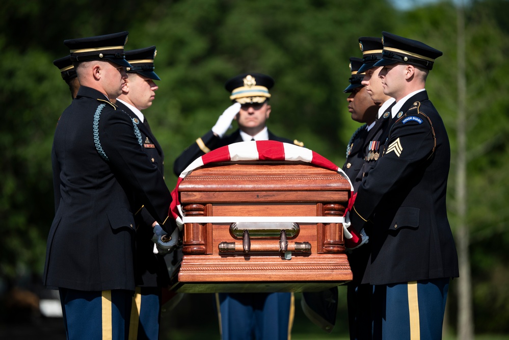 Full Military Funeral Honors with Escort are Conducted for U.S. Army Air Force Pvt. Bernard Curran in Section 62