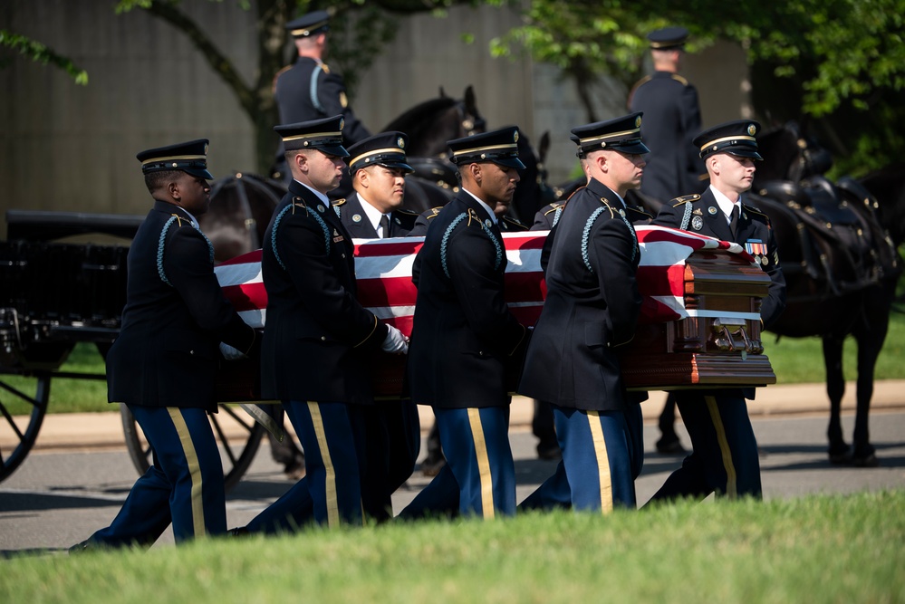 Full Military Funeral Honors with Escort are Conducted for U.S. Army Air Force Pvt. Bernard Curran in Section 62