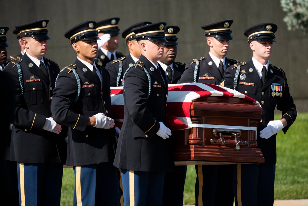 Full Military Funeral Honors with Escort are Conducted for U.S. Army Air Force Pvt. Bernard Curran in Section 62