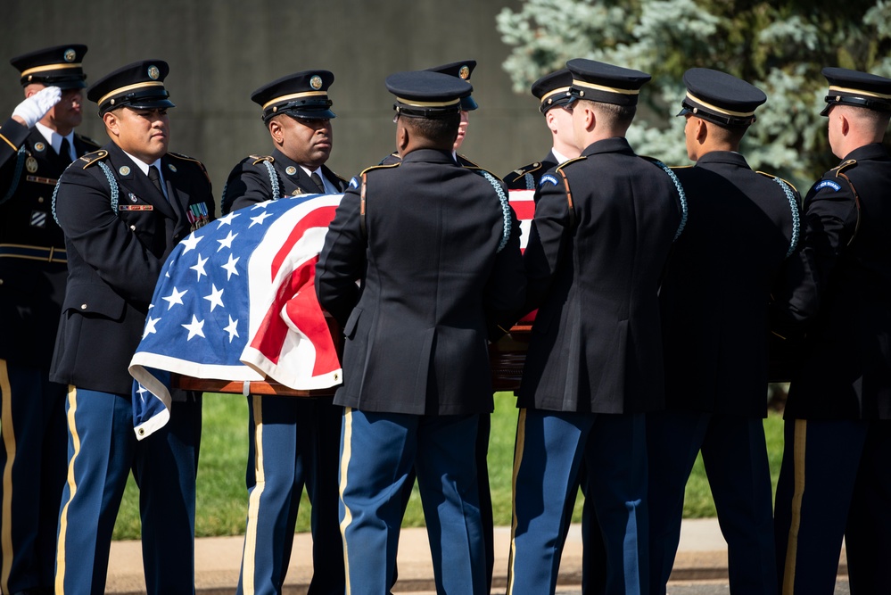 Full Military Funeral Honors with Escort are Conducted for U.S. Army Air Force Pvt. Bernard Curran in Section 62