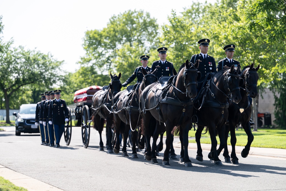 Full Military Funeral Honors with Escort are Conducted for U.S. Army Air Force Pvt. Bernard Curran in Section 62
