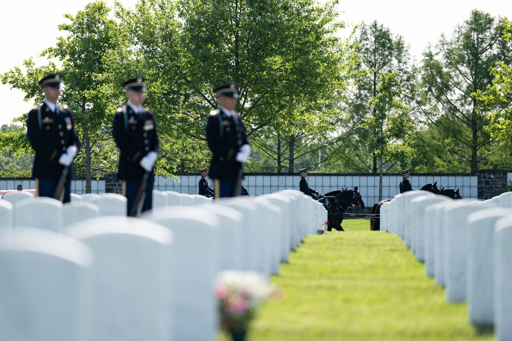 Full Military Funeral Honors with Escort are Conducted for U.S. Army Air Force Pvt. Bernard Curran in Section 62