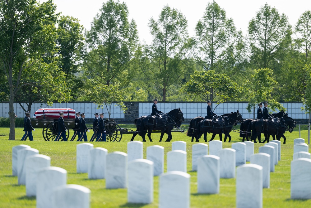 Full Military Funeral Honors with Escort are Conducted for U.S. Army Air Force Pvt. Bernard Curran in Section 62