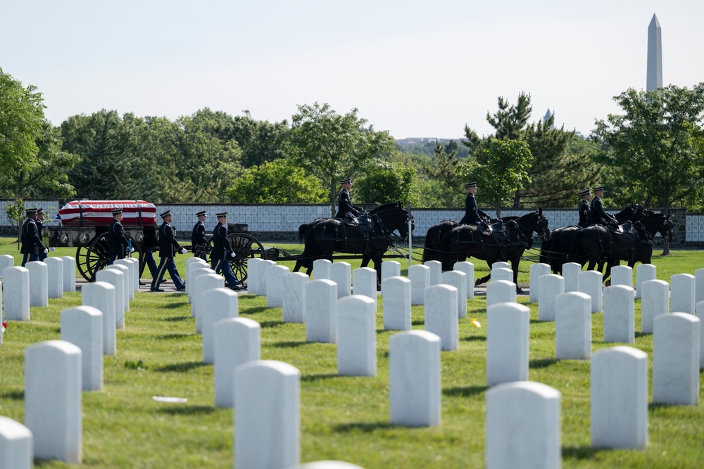 Full Military Funeral Honors with Escort are Conducted for U.S. Army Air Force Pvt. Bernard Curran in Section 62