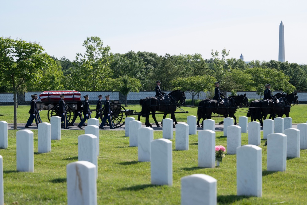 Full Military Funeral Honors with Escort are Conducted for U.S. Army Air Force Pvt. Bernard Curran in Section 62
