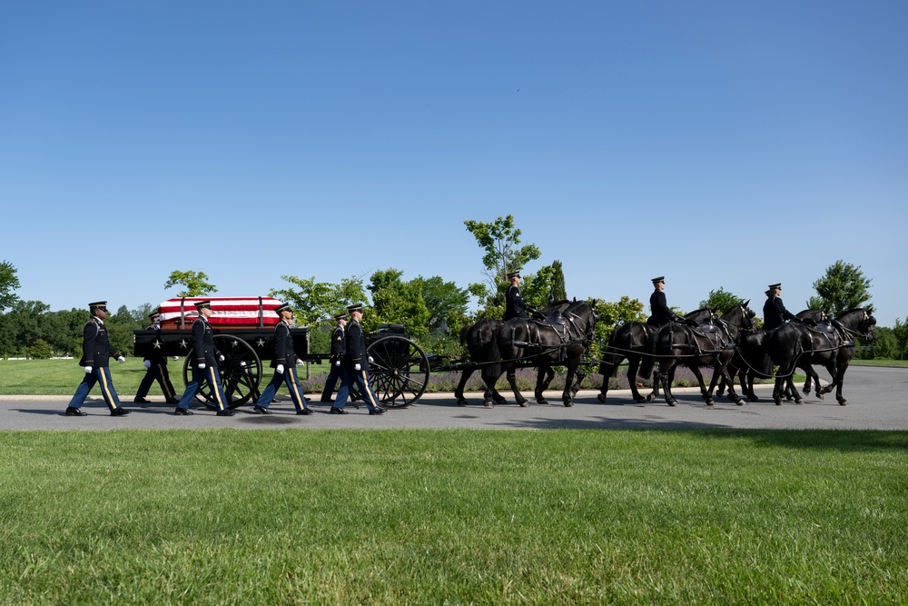 Full Military Funeral Honors with Escort are Conducted for U.S. Army Air Force Pvt. Bernard Curran in Section 62