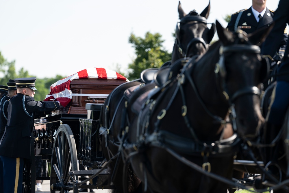 Full Military Funeral Honors with Escort are Conducted for U.S. Army Air Force Pvt. Bernard Curran in Section 62