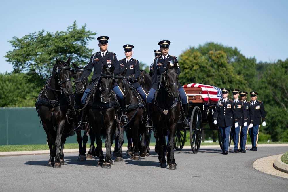 Full Military Funeral Honors with Escort are Conducted for U.S. Army Air Force Pvt. Bernard Curran in Section 62