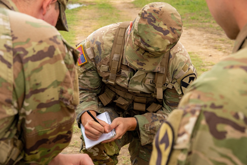 First Team Troopers conduct Land Nav as part of a Best Squad Competition