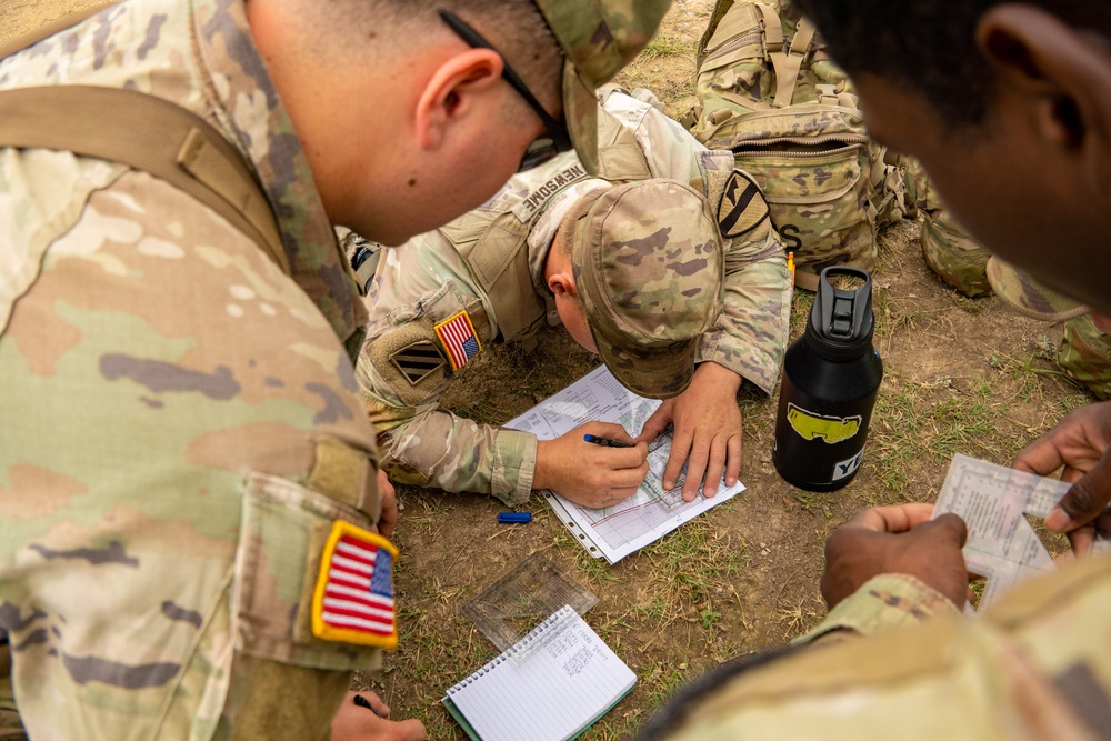 First Team Troopers conduct Land Nav as part of a Best Squad Competition