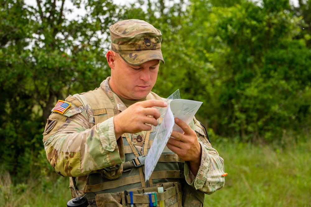 First Team Troopers conduct Land Nav as part of a Best Squad Competition