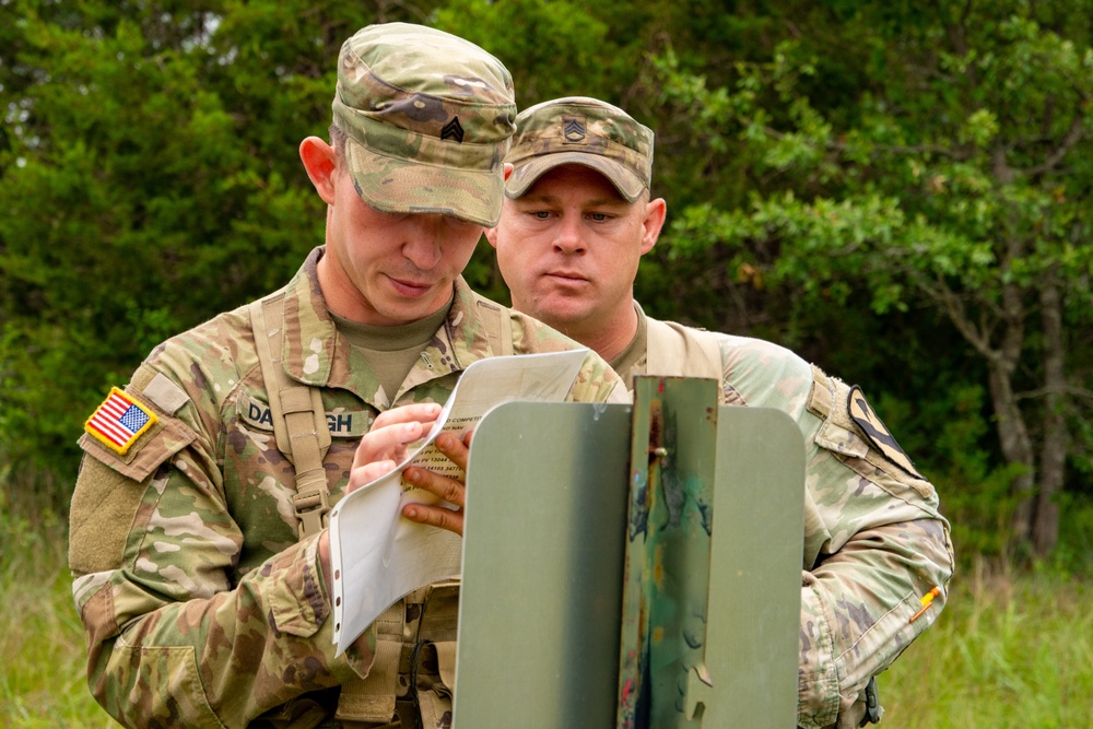 First Team Troopers conduct Land Nav as part of a Best Squad Competition