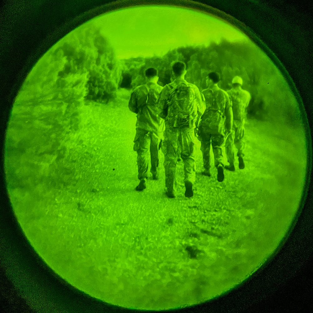 First Team Troopers conduct Land Nav as part of a Best Squad Competition