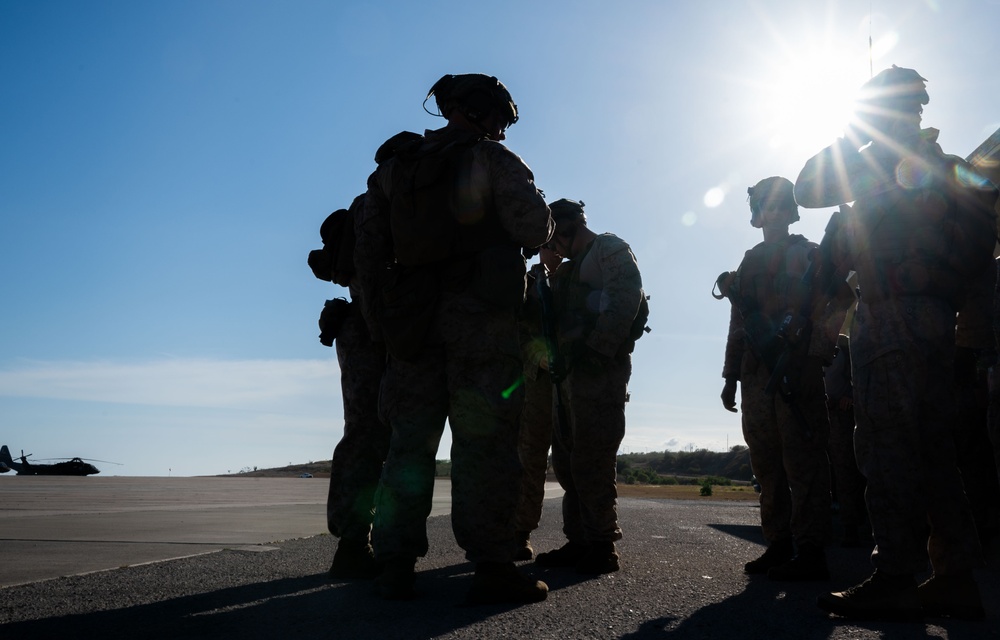 U.S. Air Force C-130 Hercules assists in illegal alien transfer flight
